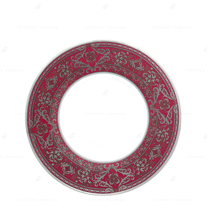 Тарелка сервировочная 31см коллекции Matignon Cerise Platin бренда Haviland