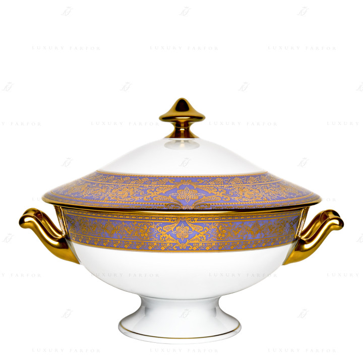 Супница 2л коллекции Matignon Lavande Or бренда Haviland