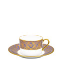 Чашка чайная с блюдцем 0,14л коллекции Matignon Lavande Or бренда Haviland