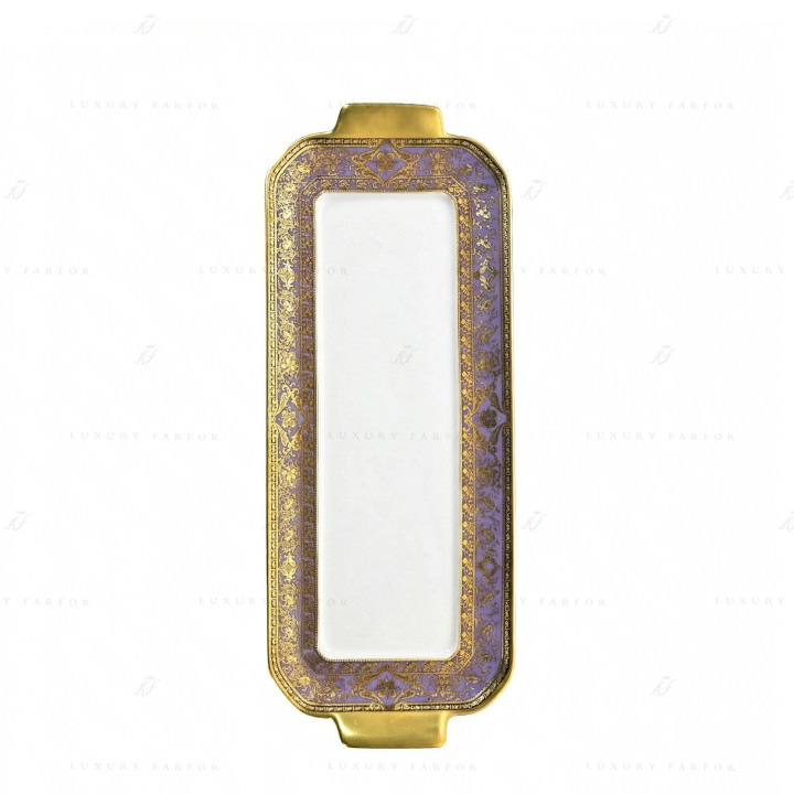 Блюдо для пирога 39х15,5см коллекции Matignon Lavande Or бренда Haviland