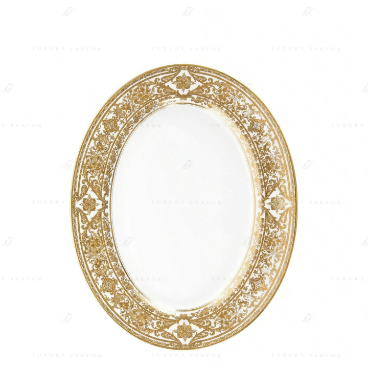 Блюдо овальное 34,5см коллекции Matignon Or бренда Haviland