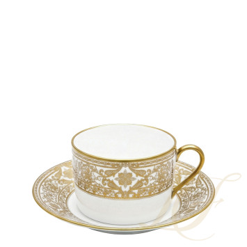 Чашка чайная с блюдцем 0,14л коллекции Matignon Or бренда Haviland