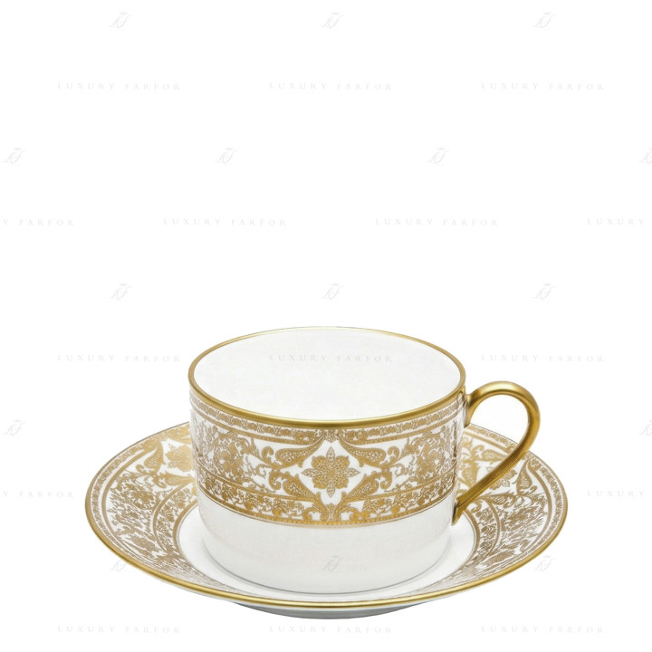 Чашка чайная с блюдцем 0,14л коллекции Matignon Or бренда Haviland