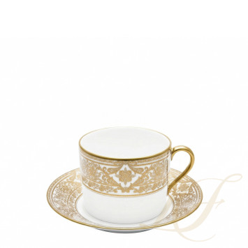 Чашка для завтрака с блюдцем 0,3л коллекции Matignon Or бренда Haviland