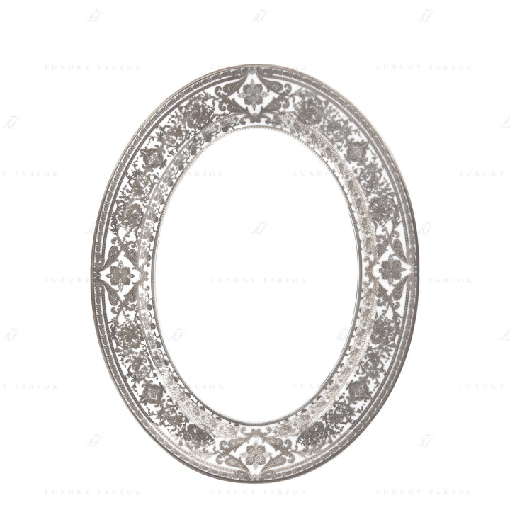 Блюдо овальное 40см коллекции Matignon Platin бренда Haviland