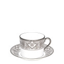 Чашка для завтрака с блюдцем 0,3л коллекции Matignon Platin бренда Haviland