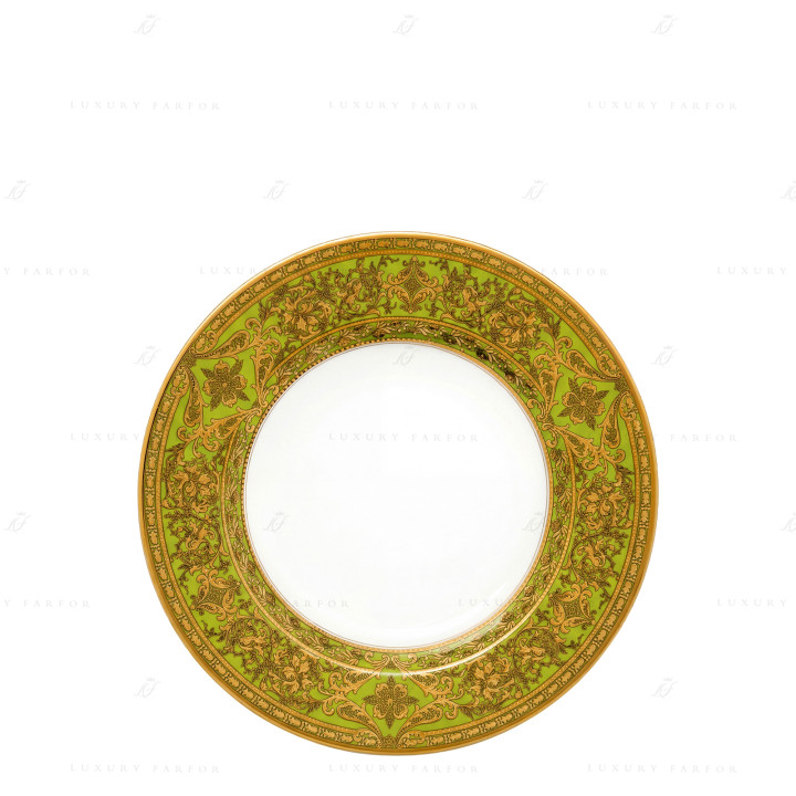 Тарелка суповая 23,5см коллекции Matignon Vert Pomme Or бренда Haviland