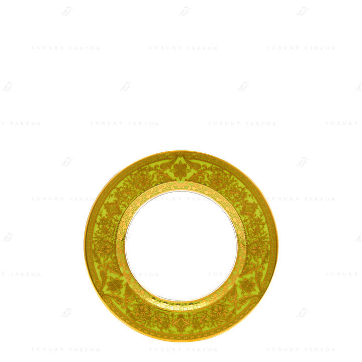 Тарелка десертная 16см коллекции Matignon Vert Pomme Or бренда Haviland