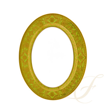 Блюдо овальное 40см коллекции Matignon Vert Pomme Or бренда Haviland