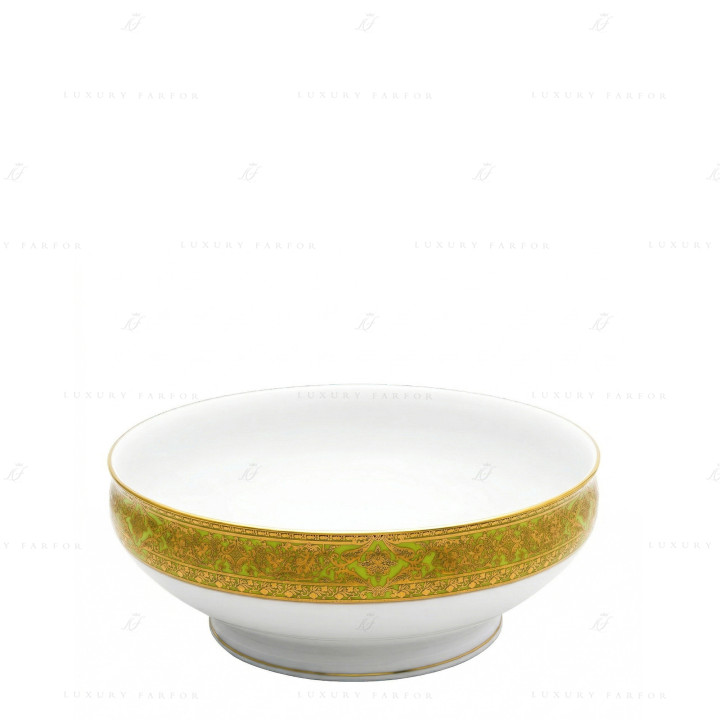 Салатник 27,5см коллекции Matignon Vert Pomme Or бренда Haviland