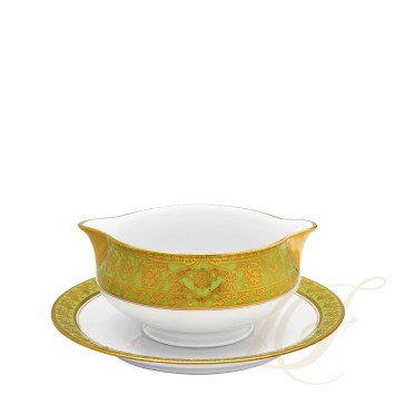Соусник с подставкой 0,3л коллекции Matignon Vert Pomme Or бренда Haviland