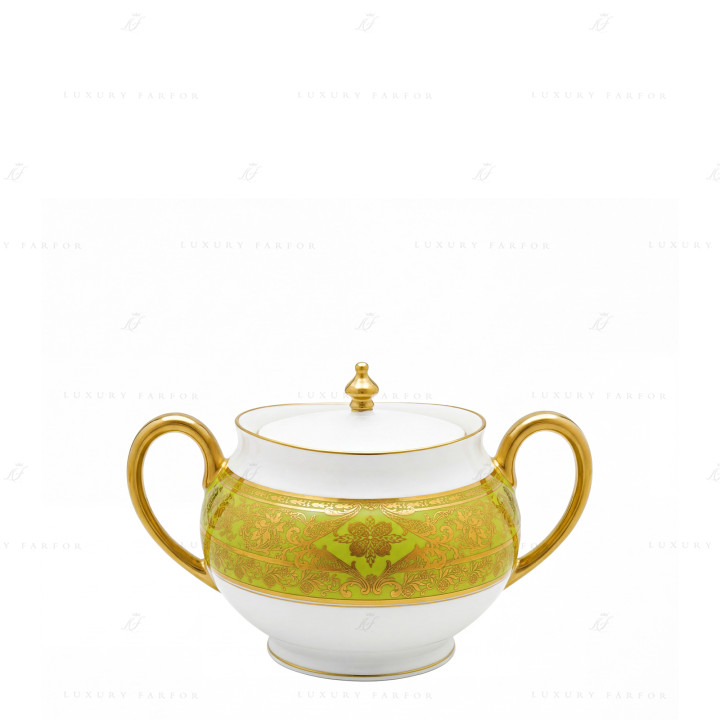 Сахарница 0,28л коллекции Matignon Vert Pomme Or бренда Haviland