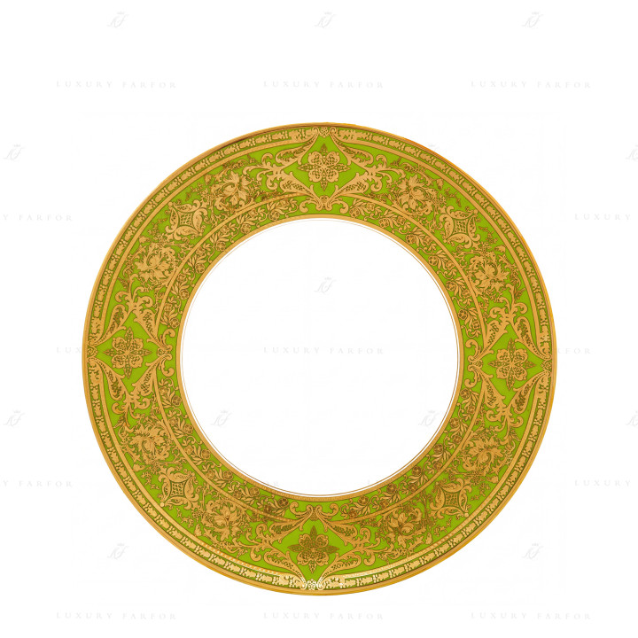 Тарелка подстановочная 31,5см коллекции Matignon Vert Pomme Or бренда Haviland