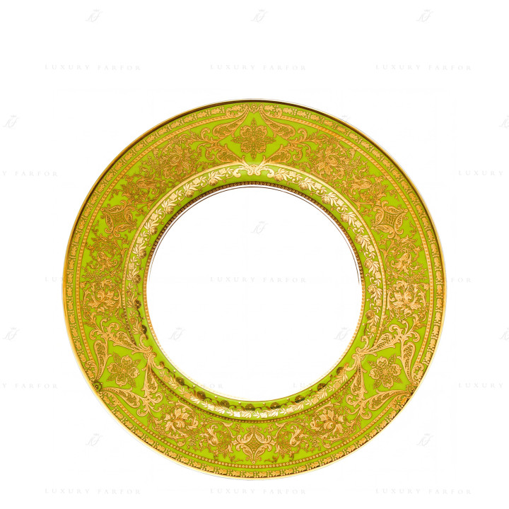 Тарелка сервировочная 31см коллекции Matignon Vert Pomme Or бренда Haviland