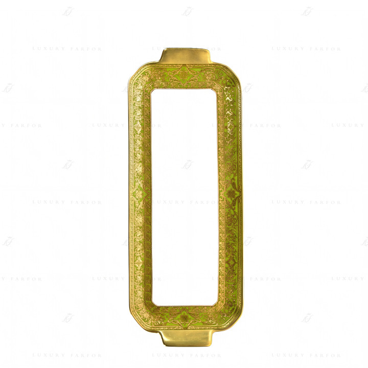 Блюдо для пирога 39х15,5см коллекции Matignon Vert Pomme Or бренда Haviland