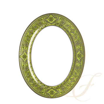 Блюдо овальное 40см коллекции Matignon Vert Pomme Platin бренда Haviland