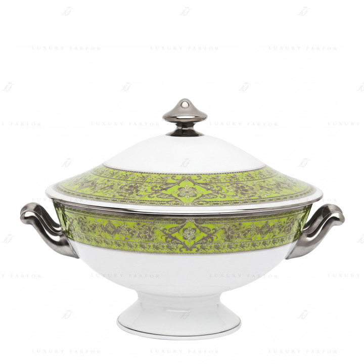 Супница 2л коллекции Matignon Vert Pomme Platin бренда Haviland
