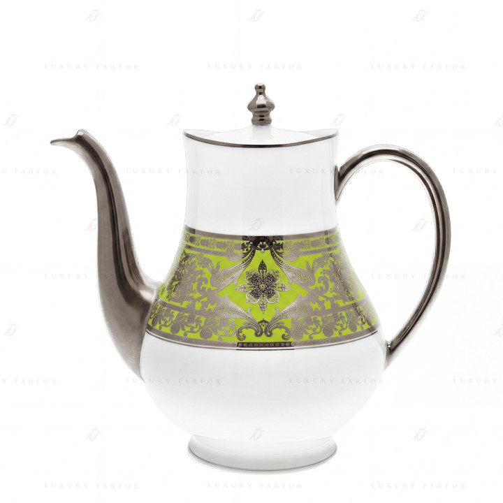 Кофейник 1,2л коллекции Matignon Vert Pomme Platin бренда Haviland
