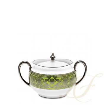 Сахарница 0,28л коллекции Matignon Vert Pomme Platin бренда Haviland