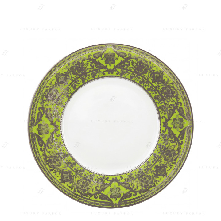 Тарелка тортовая 31,5см коллекции Matignon Vert Pomme Platin бренда Haviland