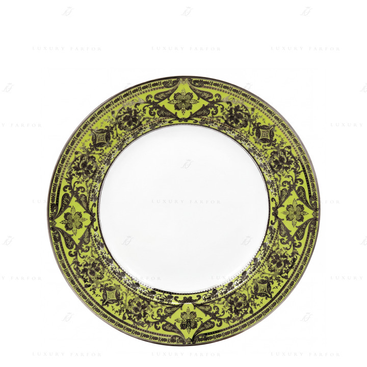 Тарелка глубокая 31,5см коллекции Matignon Vert Pomme Platin бренда Haviland
