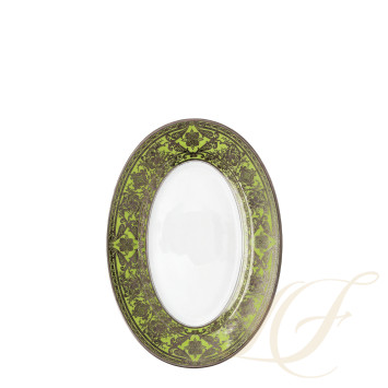 Блюдо для гарнира 23х16,5см коллекции Matignon Vert Pomme Platin бренда Haviland