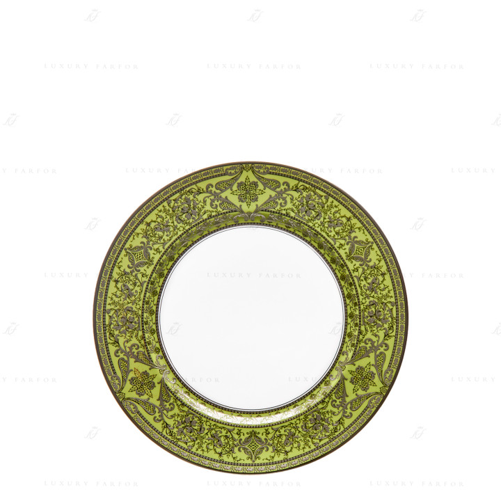 Тарелка закусочная 22см коллекции Matignon Vert Pomme Platin бренда Haviland
