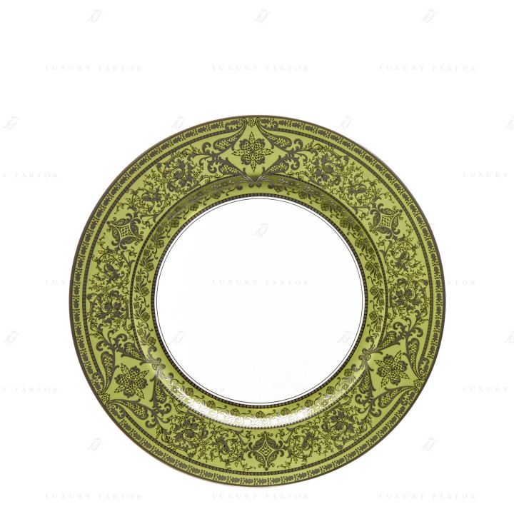 Тарелка главная 28см коллекции Matignon Vert Pomme Platin бренда Haviland