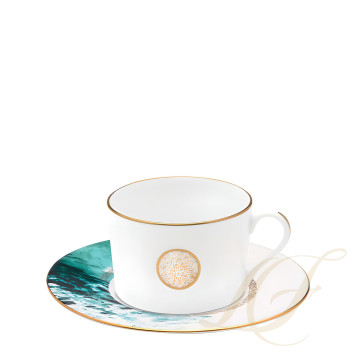 Чашка чайная с блюдцем 0,14л коллекции Ocean Bleu бренда Haviland