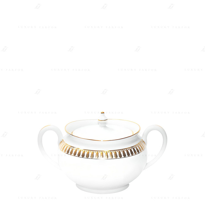 Сахарница 0,28л коллекции Plumes Or бренда Haviland