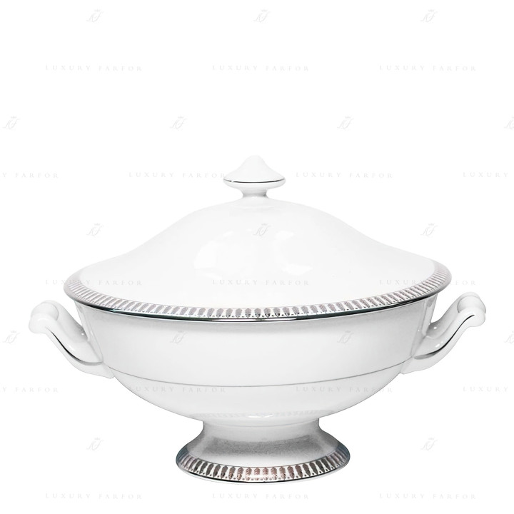 Супница 2л коллекции Plumes Platin бренда Haviland