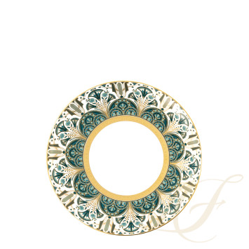 Тарелка закусочная 22,5см коллекции Reves Du Nil Vert Or бренда Haviland
