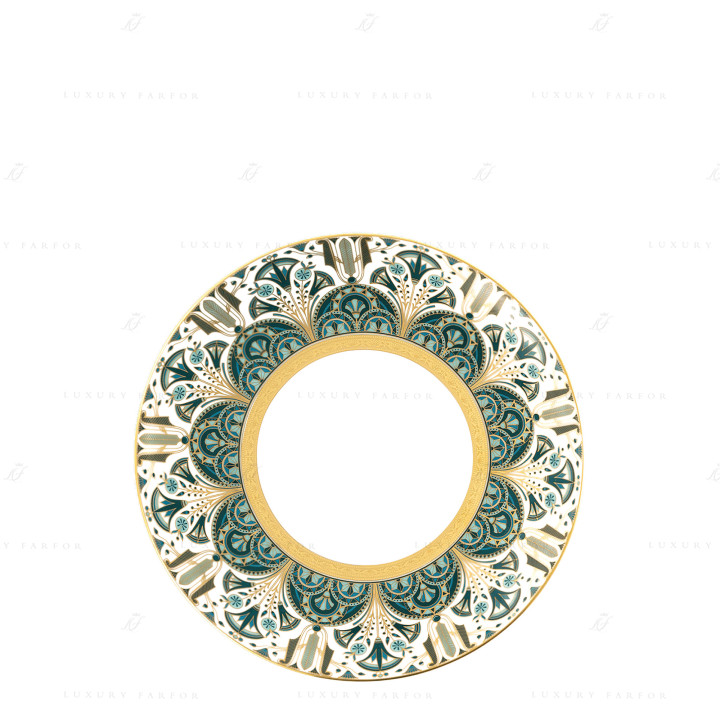 Тарелка закусочная 22,5см коллекции Reves Du Nil Vert Or бренда Haviland