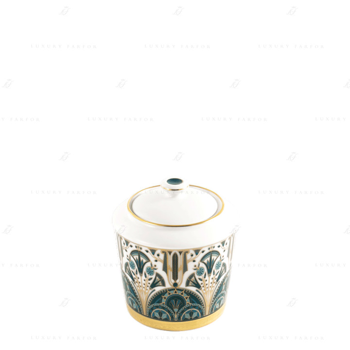 Сахарница 0,25л коллекции Reves Du Nil Vert Or бренда Haviland