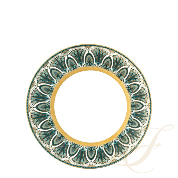 Тарелка главная 28см коллекции Reves Du Nil Vert Or бренда Haviland