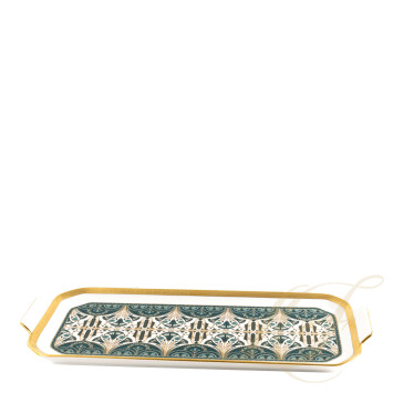 Блюдо для пирога 39х15,5см коллекции Reves Du Nil Vert Or бренда Haviland