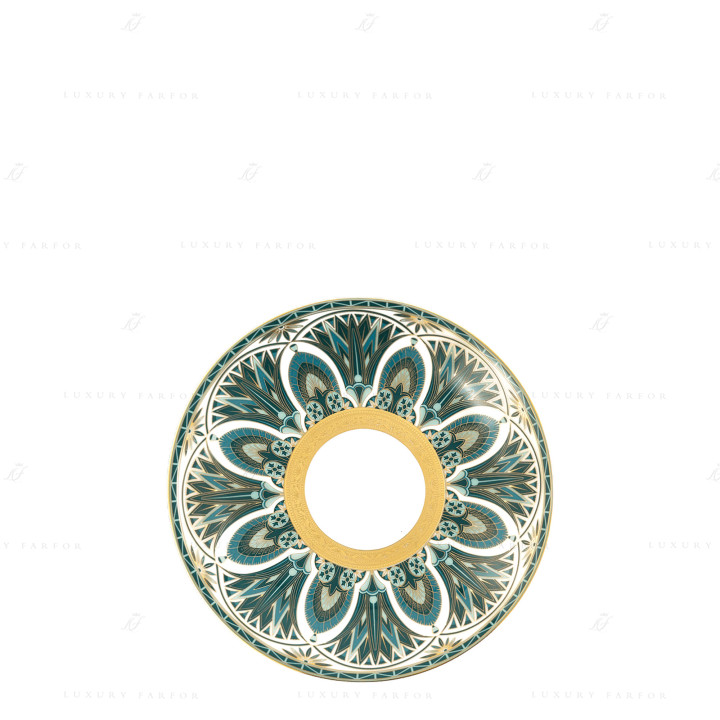 Тарелка десертная 16см коллекции Reves Du Nil Vert Or бренда Haviland