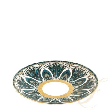 Тарелка десертная 16см коллекции Reves Du Nil Vert Or бренда Haviland