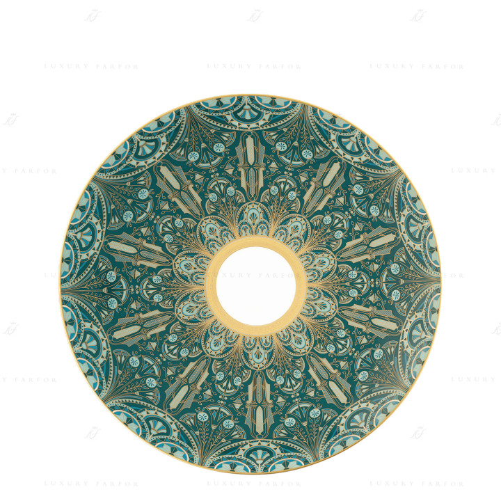 Тарелка сервировочная 31см коллекции Reves Du Nil Vert Or бренда Haviland