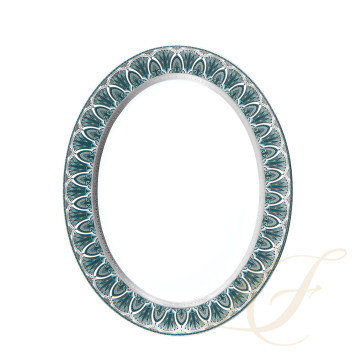 Блюдо овальное 40см коллекции Reves Du Nil Vert Platin бренда Haviland