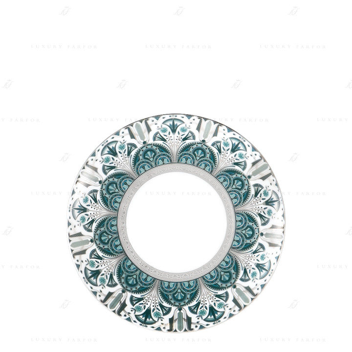 Тарелка закусочная 22,5см коллекции Reves Du Nil Vert Platin бренда Haviland