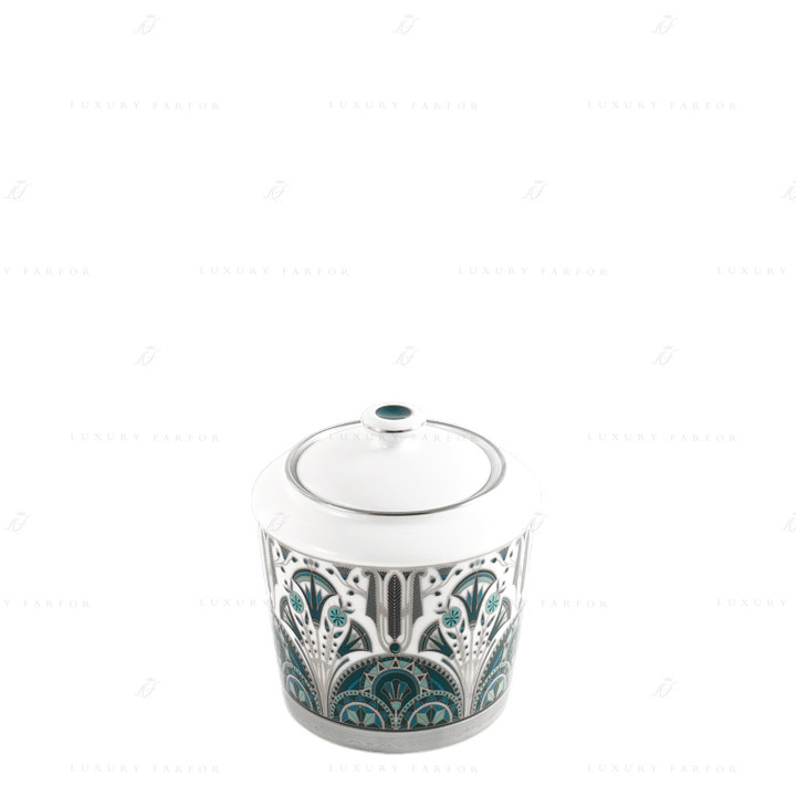Сахарница 0,25л коллекции Reves Du Nil Vert Platin бренда Haviland