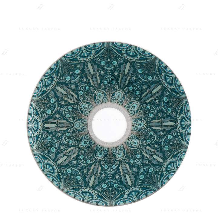 Тарелка сервировочная 31см коллекции Reves Du Nil Vert Platin бренда Haviland