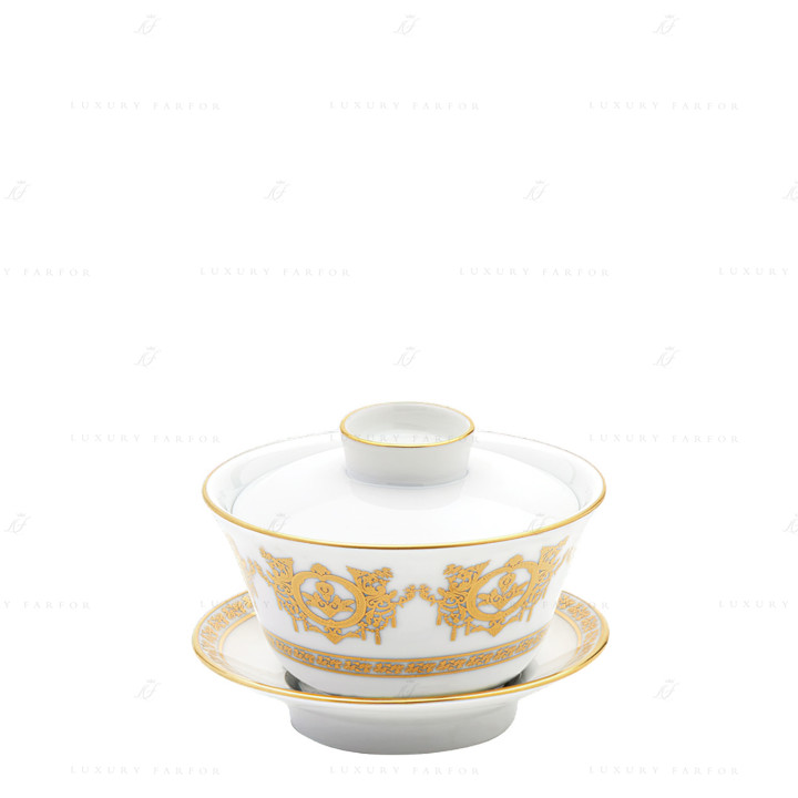 Чашка чайная с блюдцем и крышкой 0,13л коллекции Ritz Imperial бренда Haviland