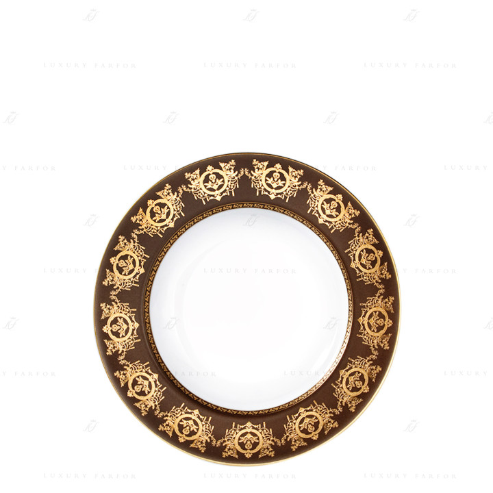 Тарелка суповая 23,5см коллекции Ritz Imperial Bronze бренда Haviland
