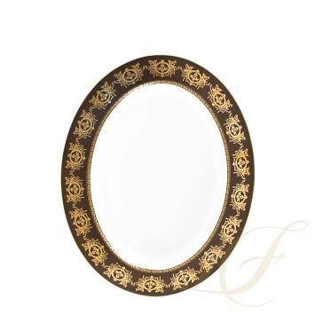 Блюдо овальное 34,5см коллекции Ritz Imperial Bronze бренда Haviland