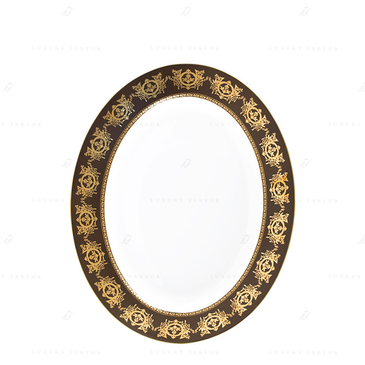 Блюдо овальное 34,5см коллекции Ritz Imperial Bronze бренда Haviland