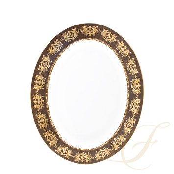 Блюдо овальное 40см коллекции Ritz Imperial Bronze бренда Haviland