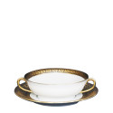 Чаша суповая с блюдцем 16см коллекции Ritz Imperial Bronze бренда Haviland