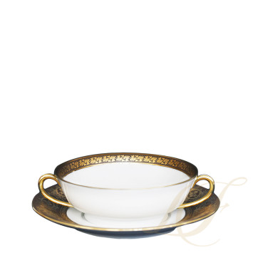 Чаша суповая с блюдцем 16см коллекции Ritz Imperial Bronze бренда Haviland